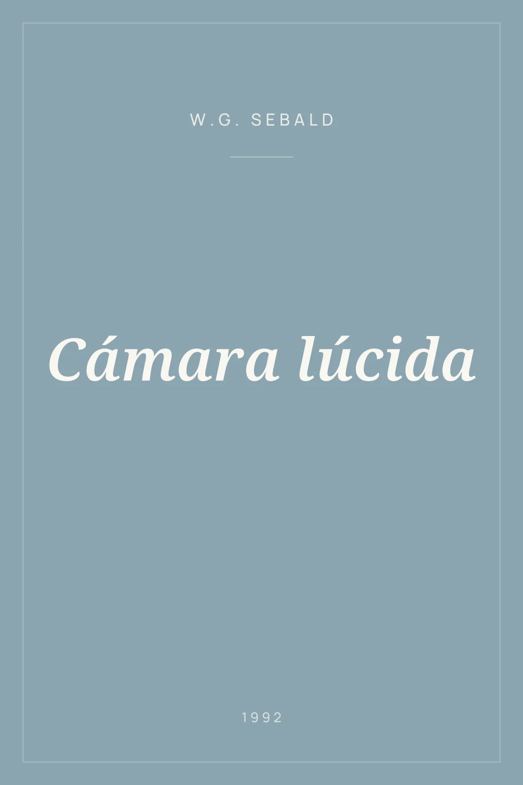 Portada de Cámara lúcida