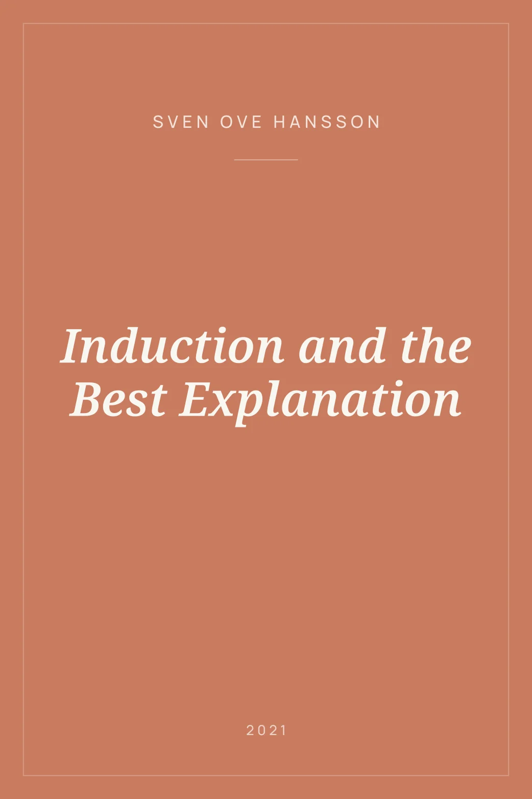 Portada de Induction and the Best Explanation