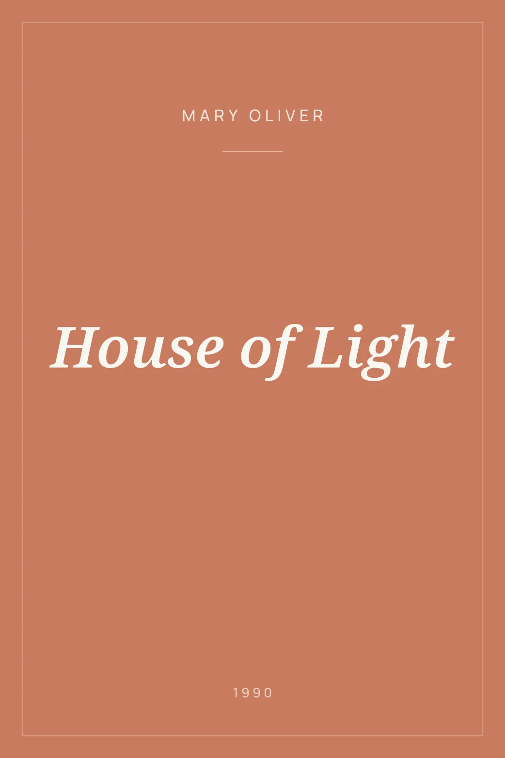 Portada de House of Light