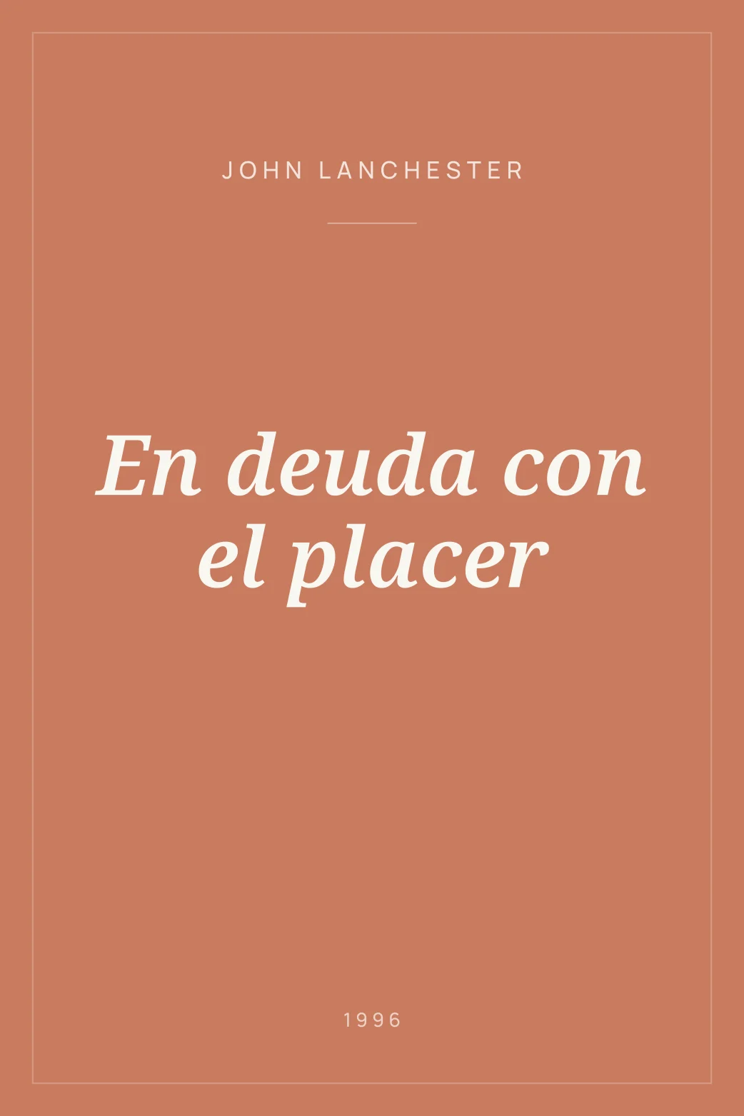 Portada de En deuda con el placer