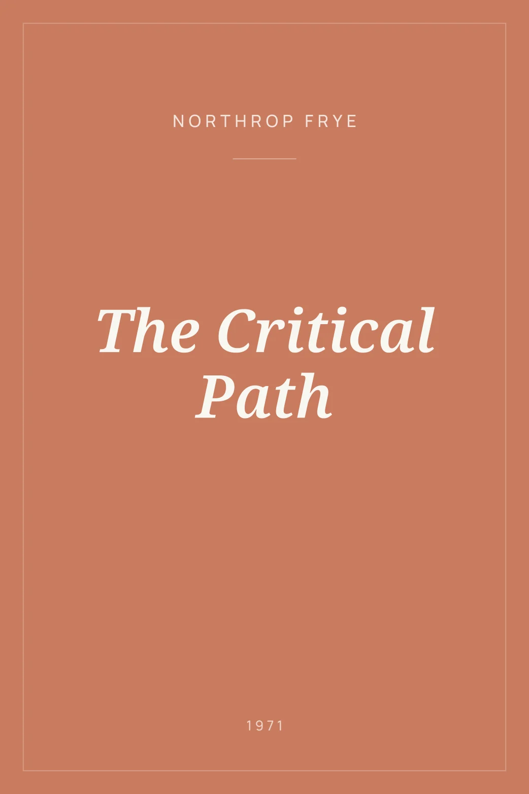 Portada de The Critical Path