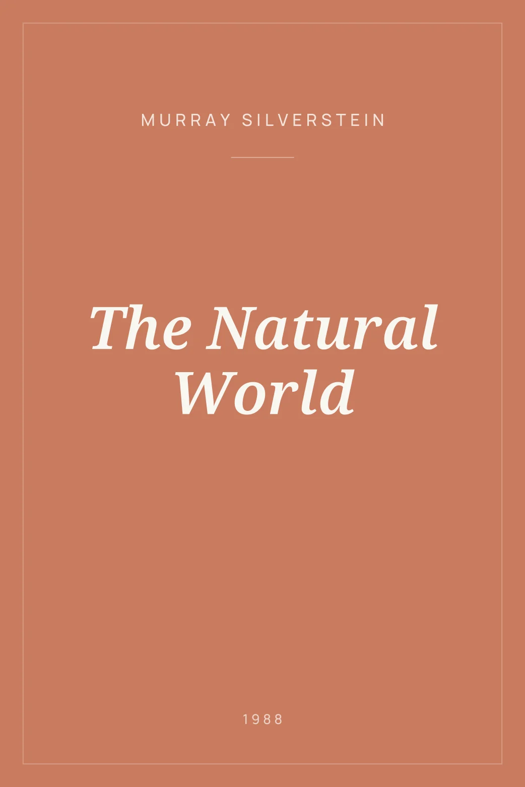 Portada de The Natural World