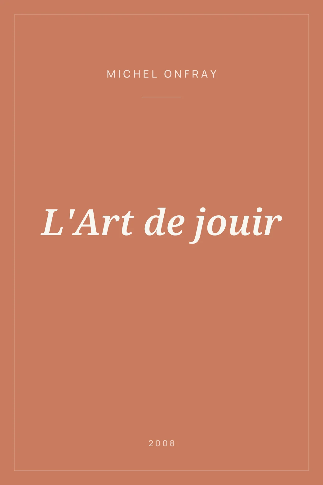 Portada de L'Art de jouir
