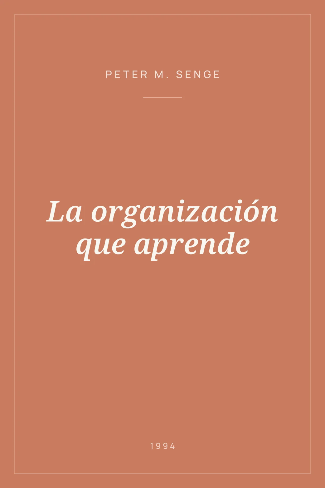 Portada de La organización que aprende