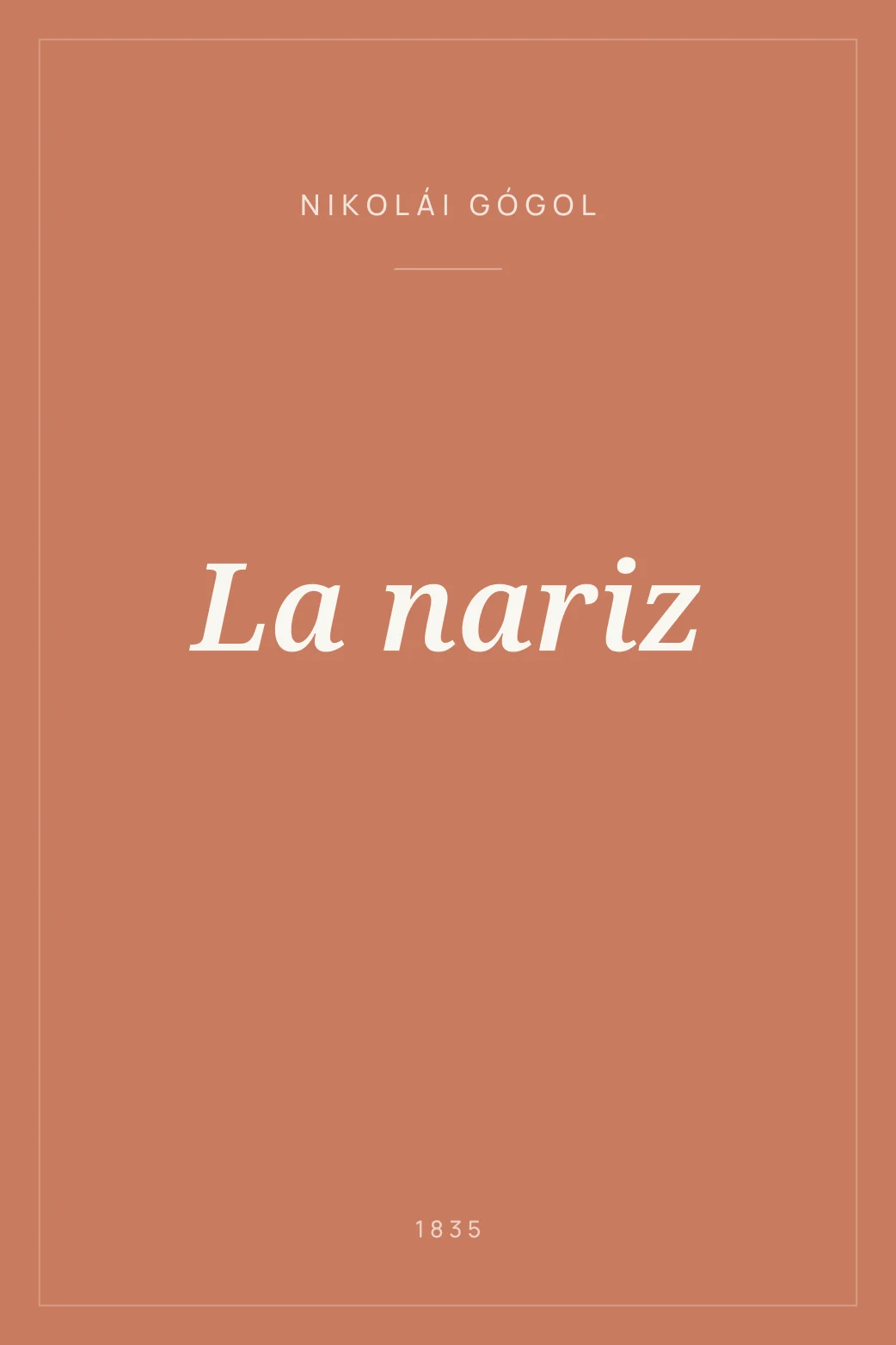 Portada de La nariz