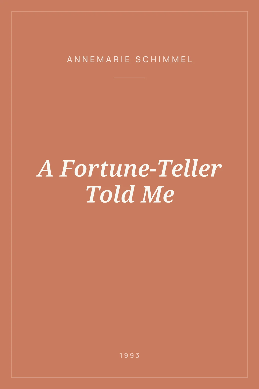 Portada de A Fortune-Teller Told Me