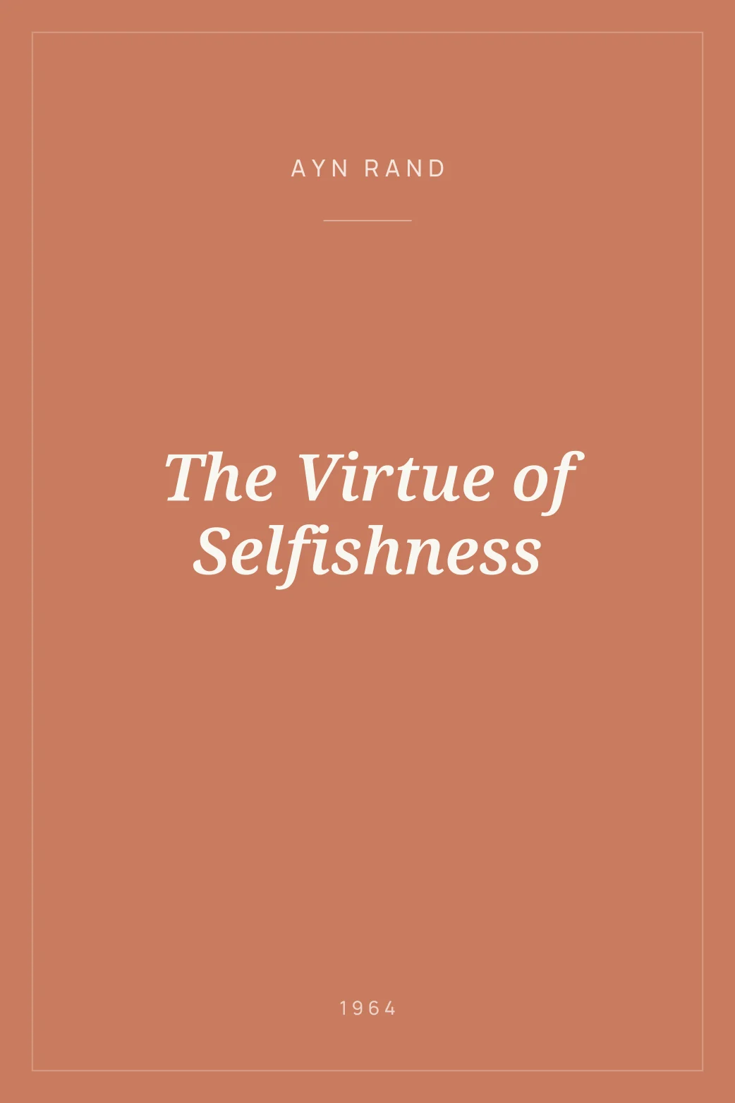 Portada de The Virtue of Selfishness