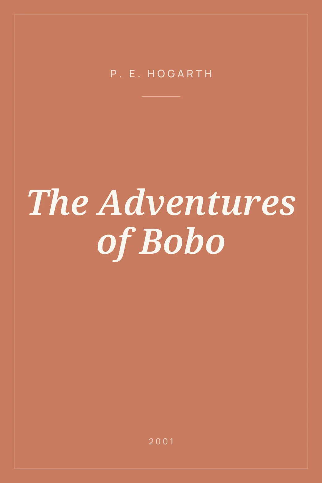 Portada de The Adventures of Bobo