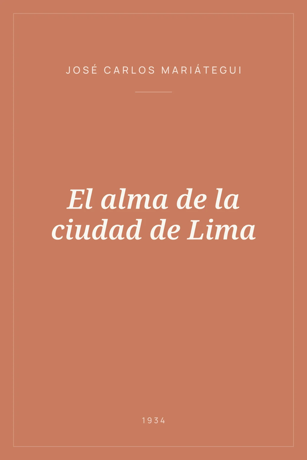 Portada de El alma de la ciudad de Lima