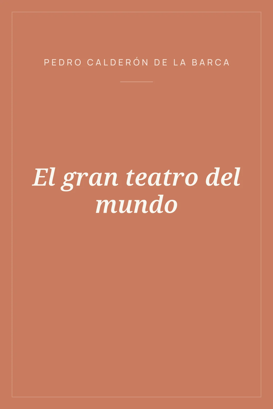 Portada de El gran teatro del mundo