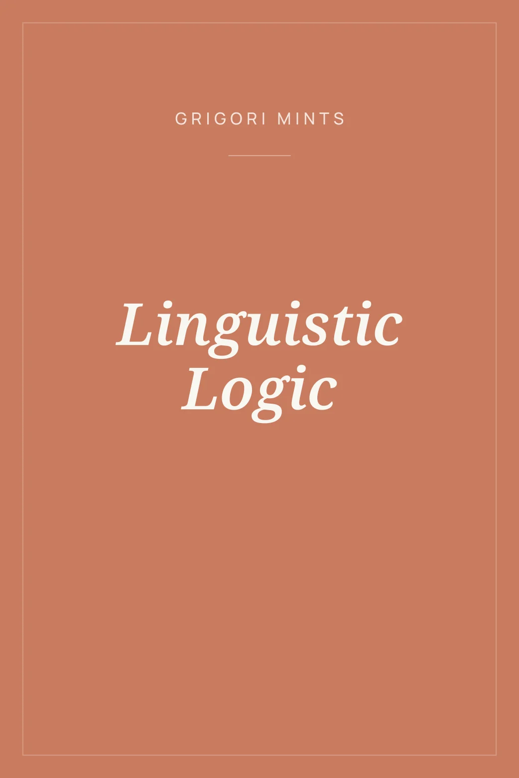 Portada de Linguistic Logic