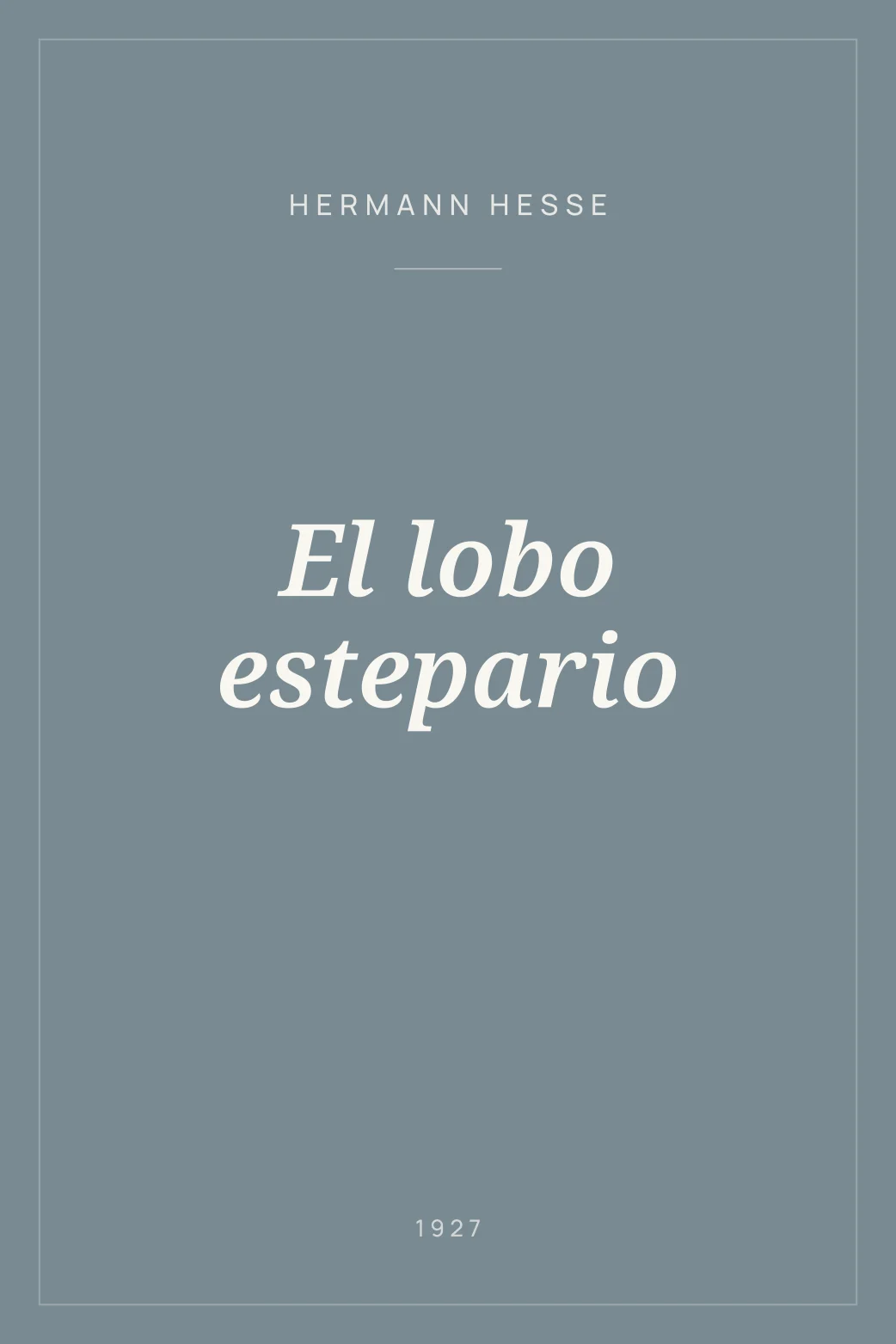 Portada de El lobo estepario