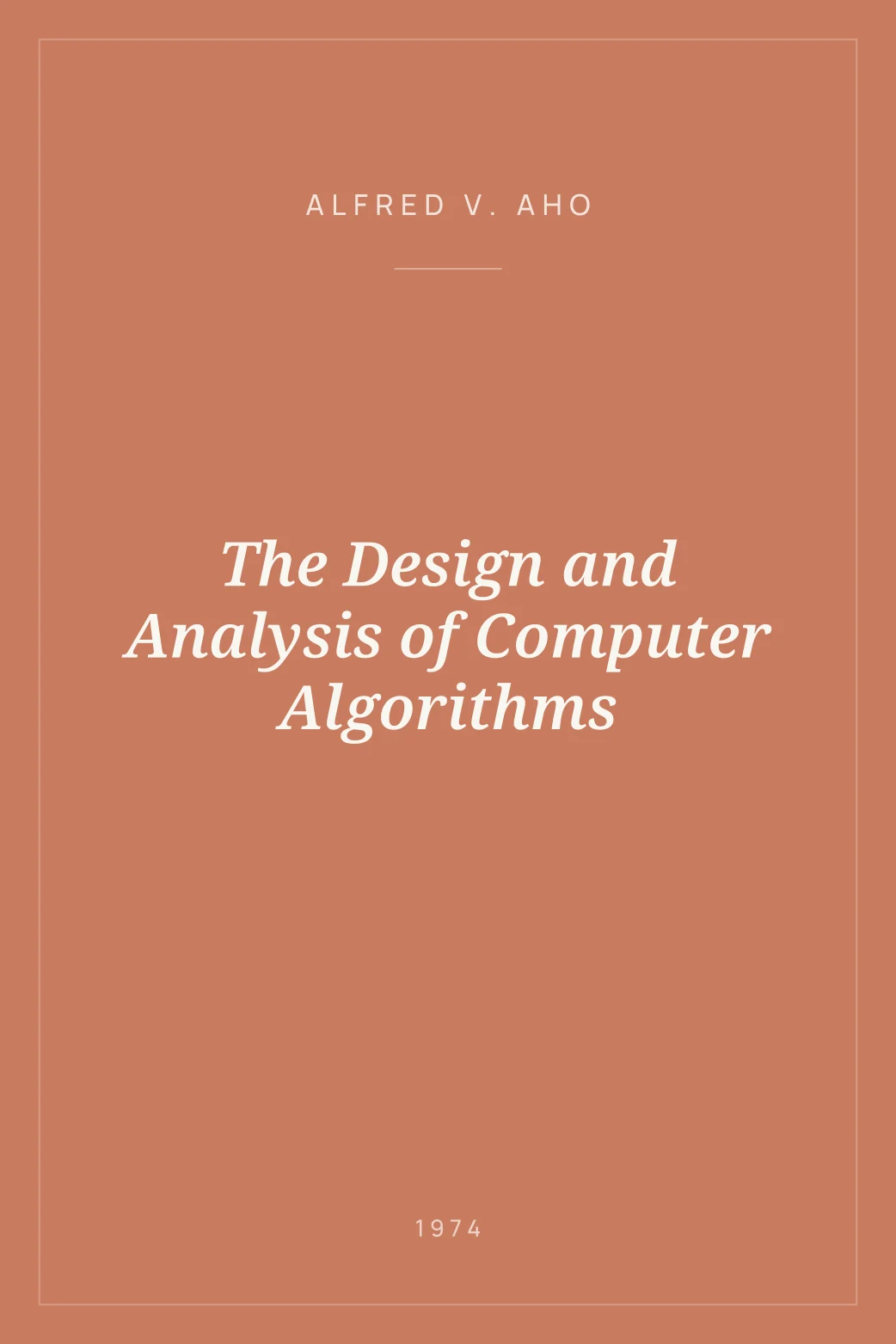 Portada de The Design and Analysis of Computer Algorithms