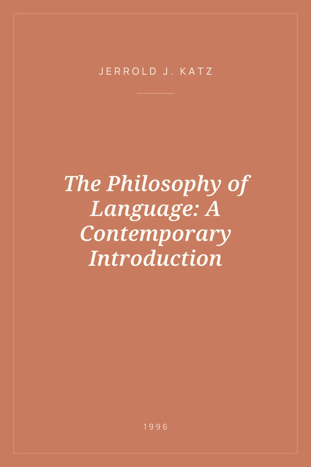 Portada de The Philosophy of Language: A Contemporary Introduction