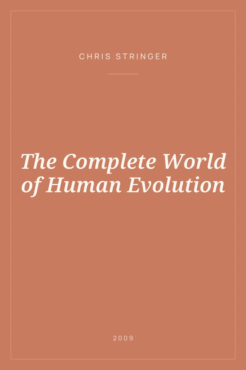 Portada de The Complete World of Human Evolution