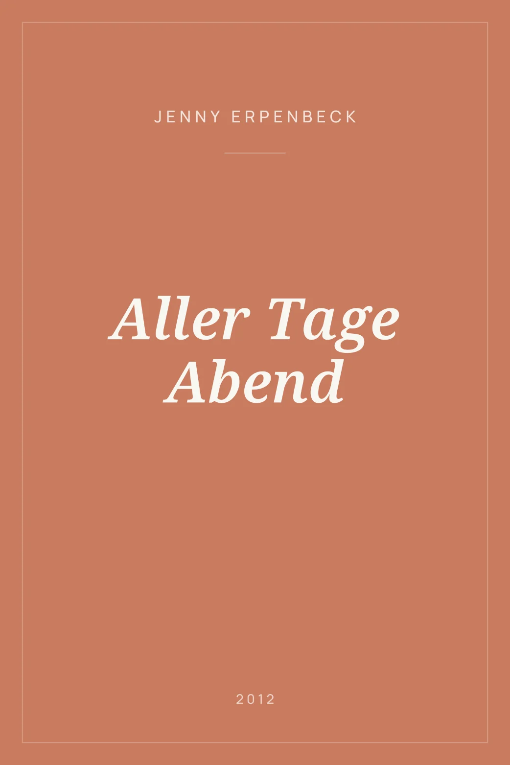 Portada de Aller Tage Abend