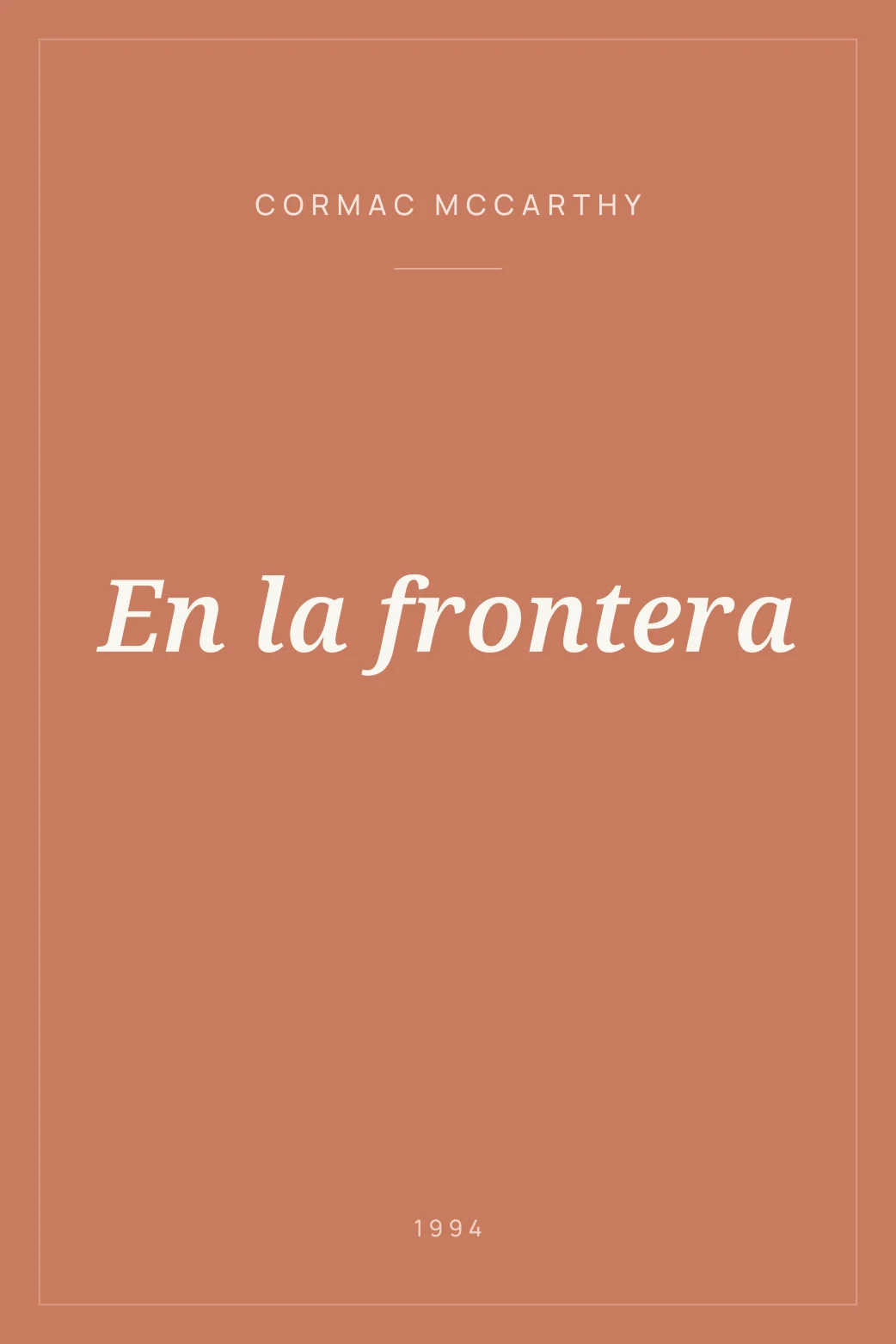 Portada de En la frontera