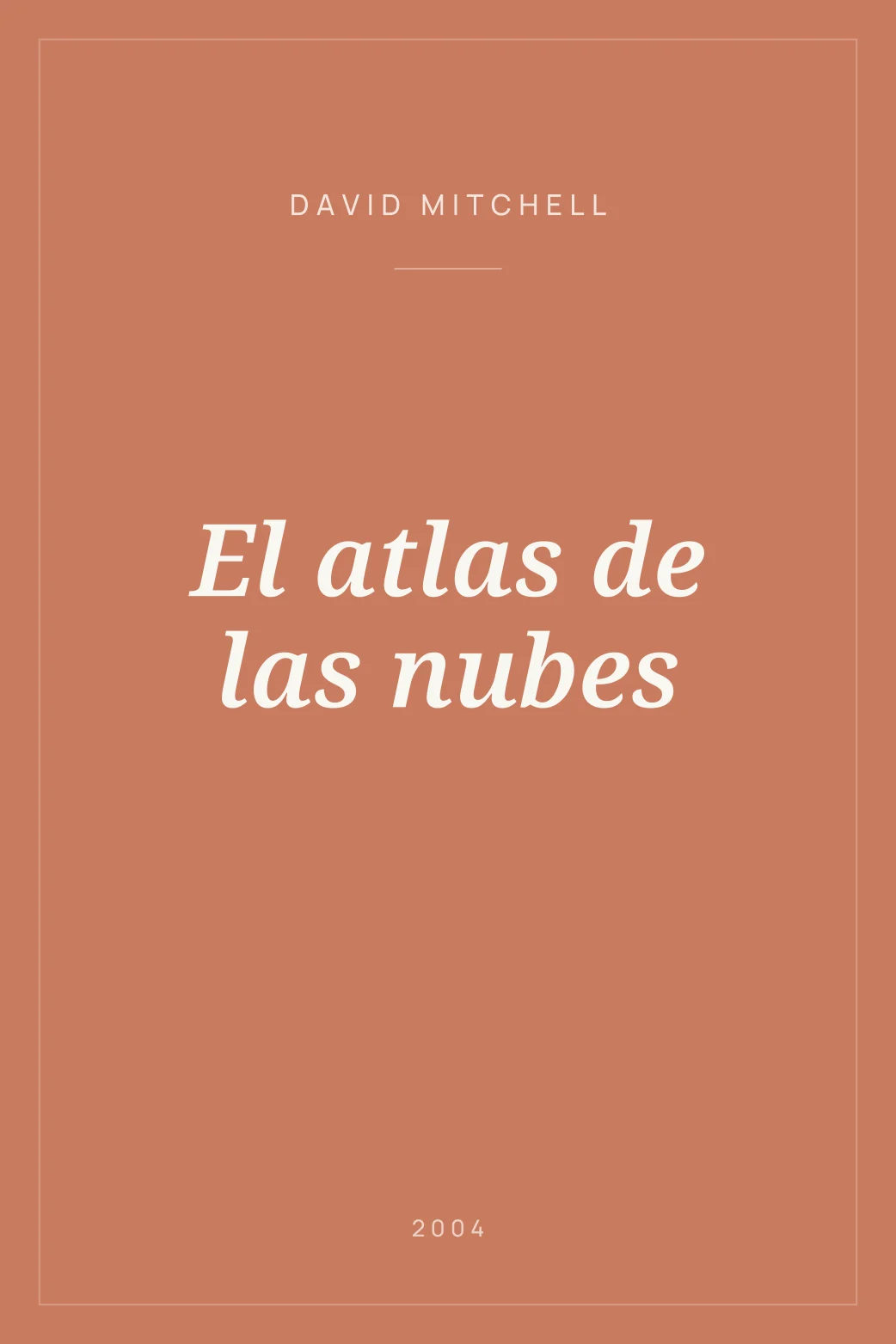Portada de El atlas de las nubes