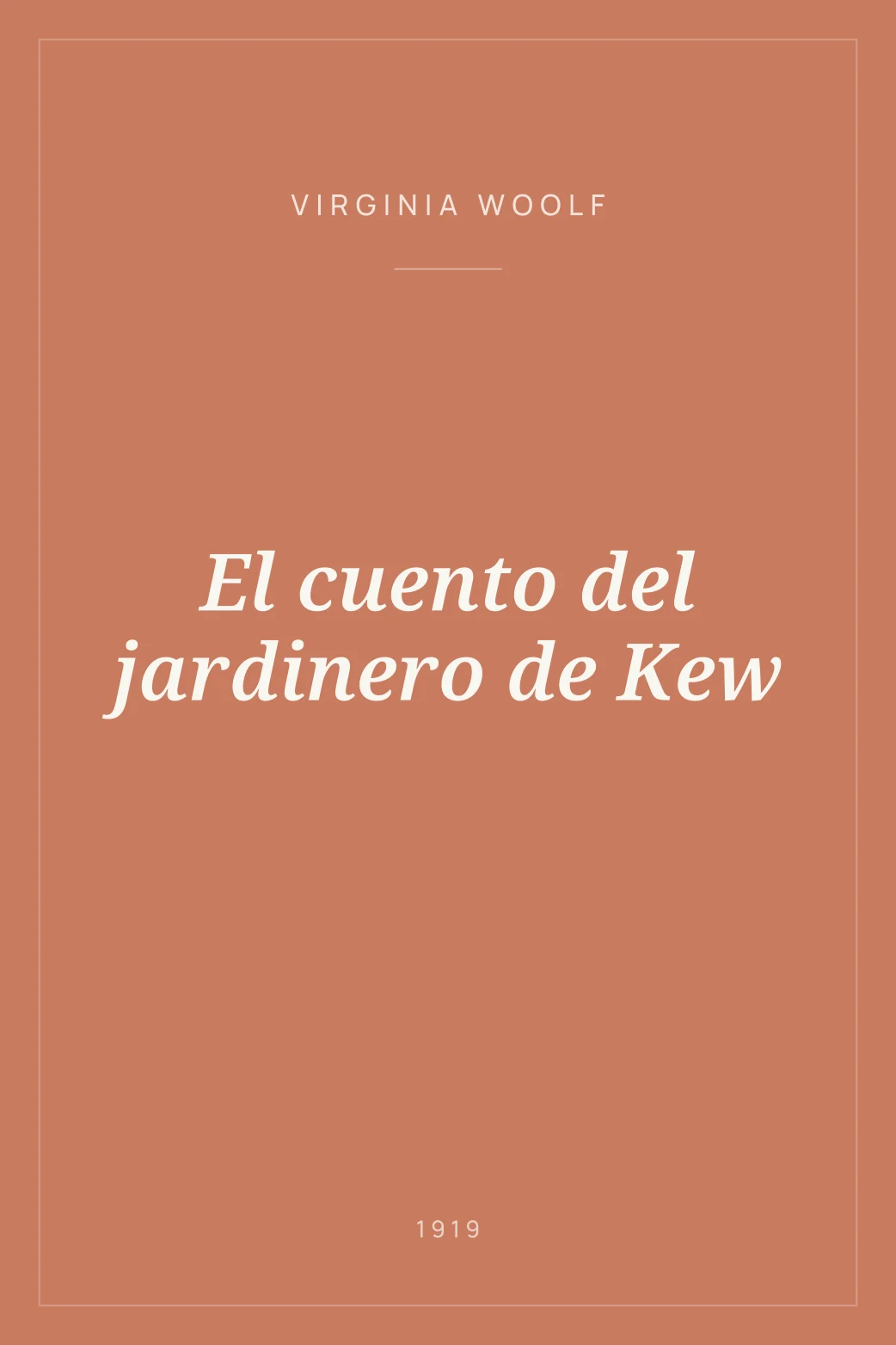 Portada de El cuento del jardinero de Kew