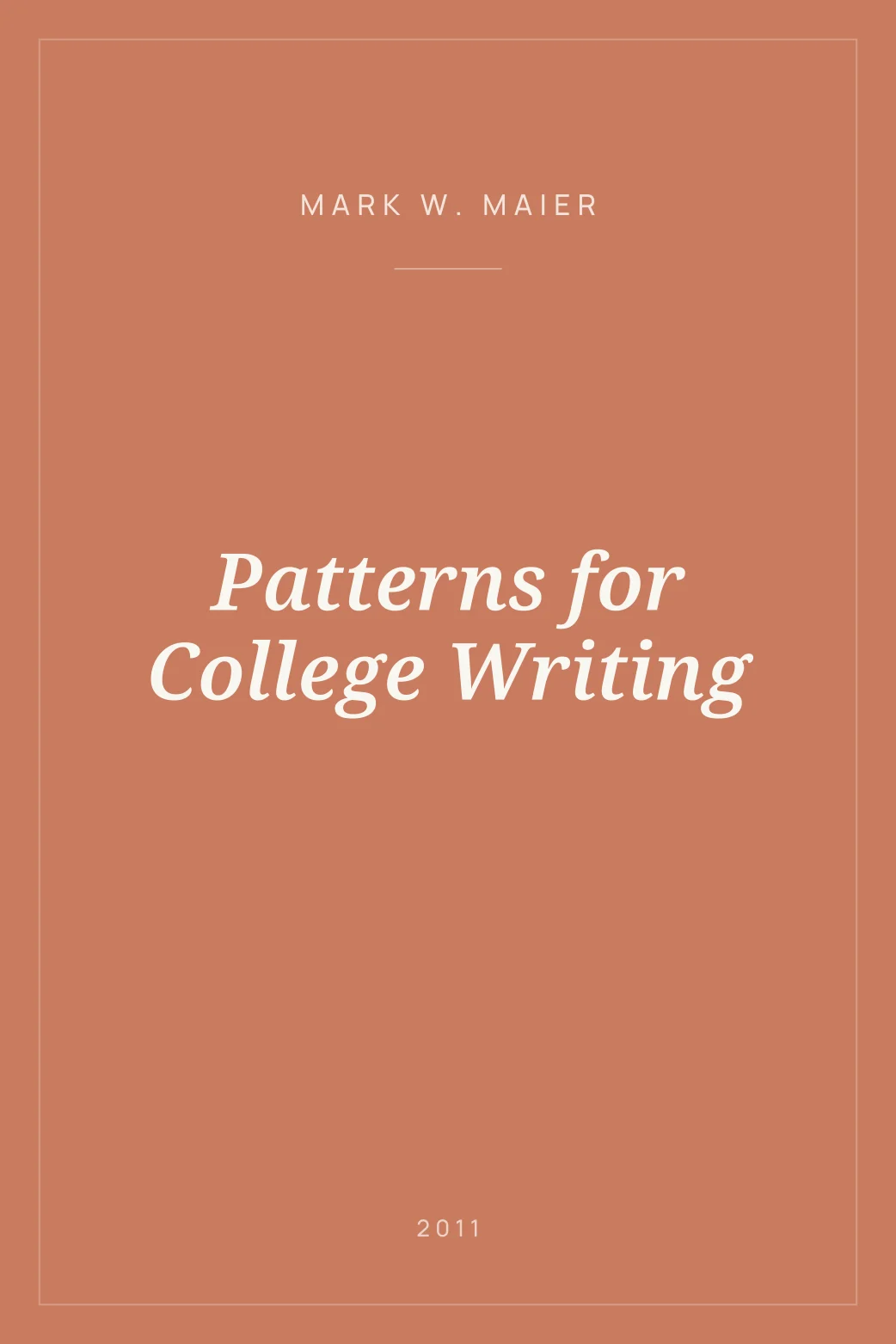 Portada de Patterns for College Writing