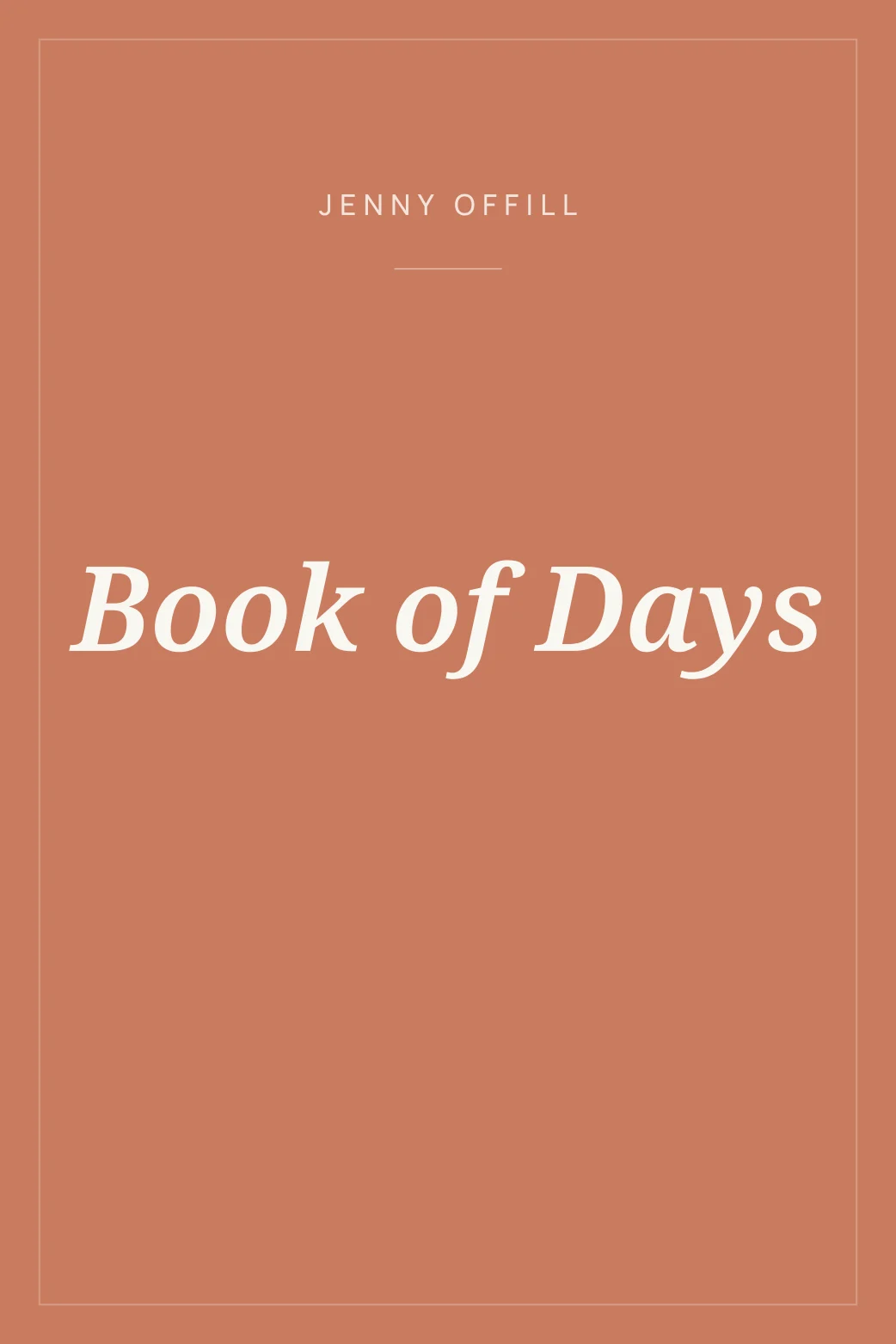 Portada de Book of Days