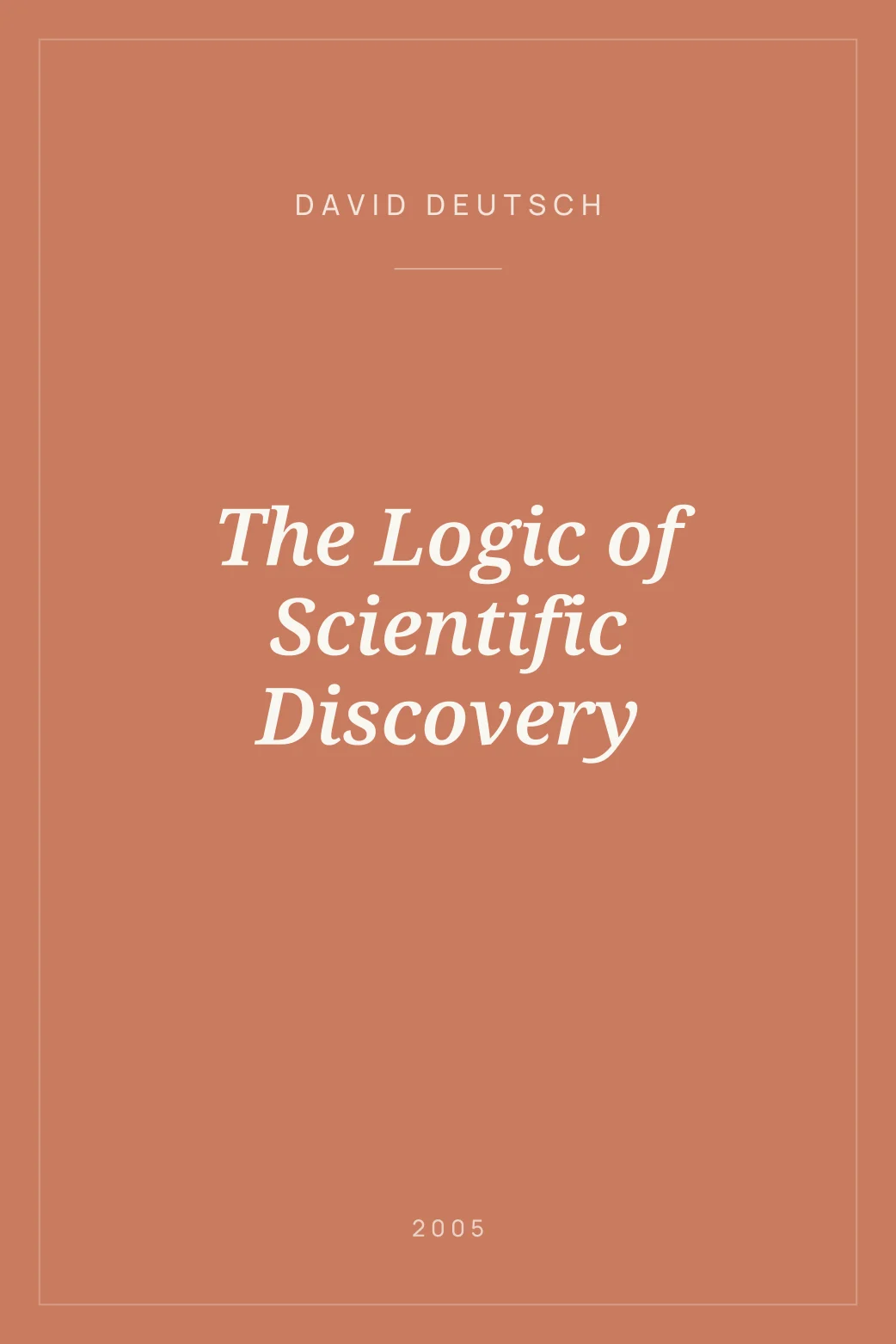 Portada de The Logic of Scientific Discovery