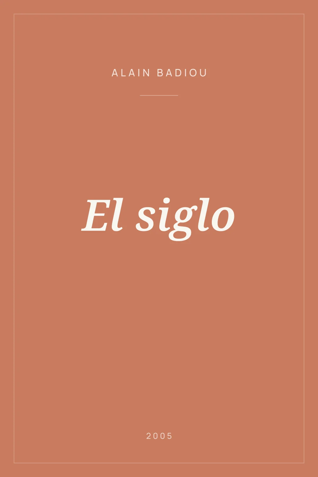 Portada de El siglo
