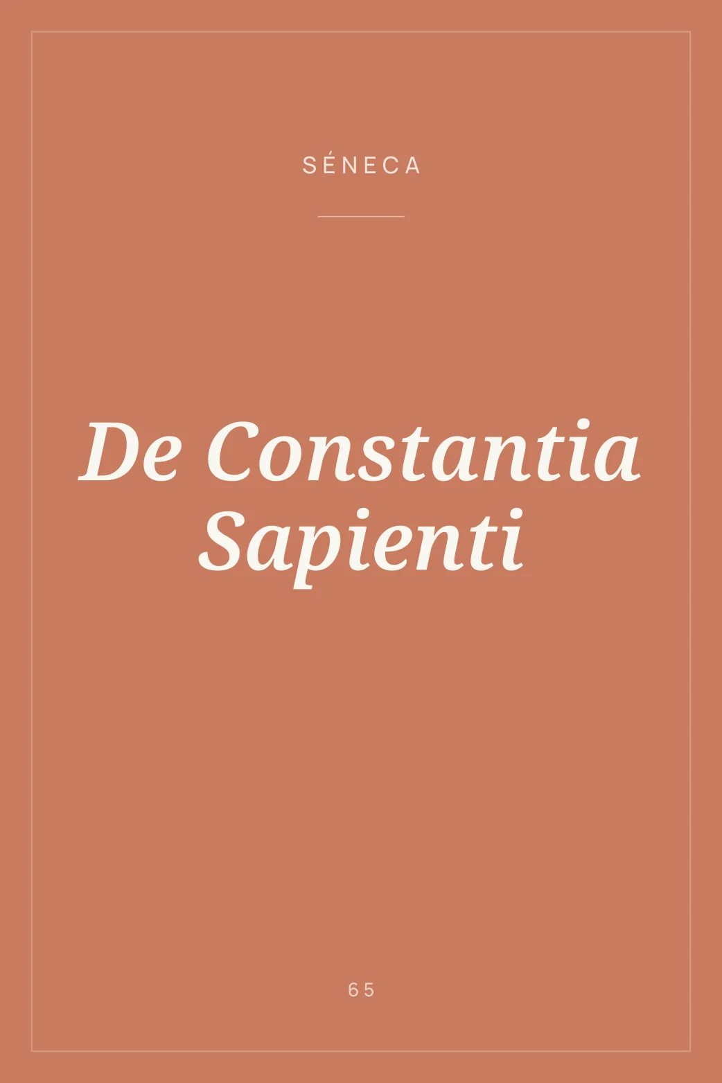 Portada de De Constantia Sapienti