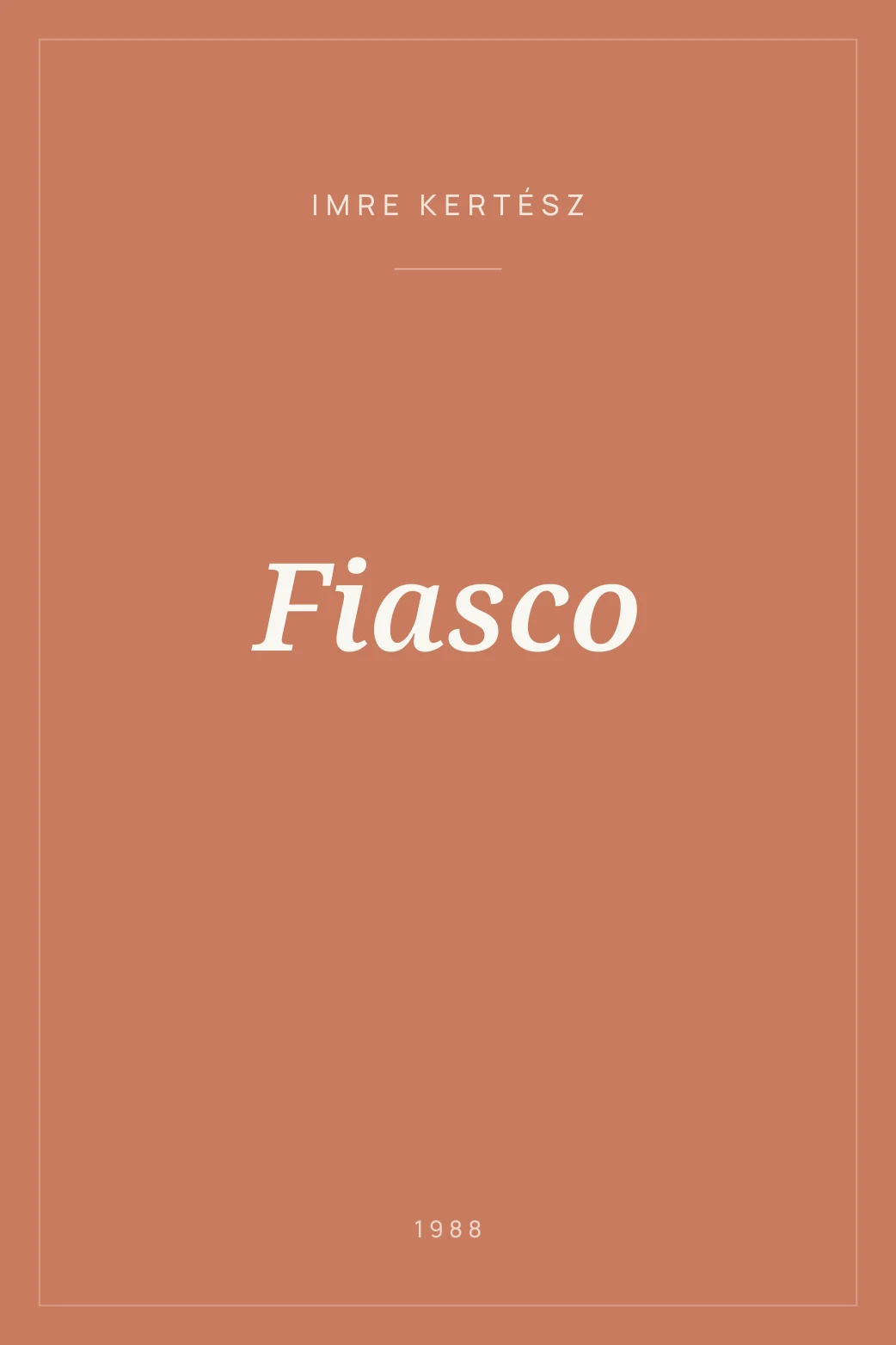 Portada de Fiasco