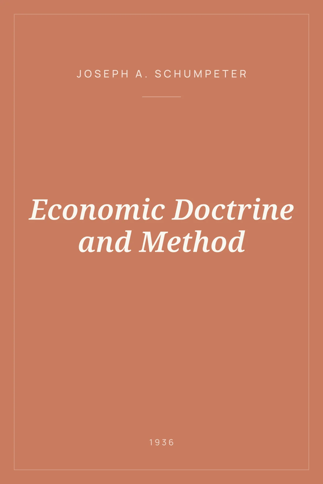 Portada de Economic Doctrine and Method