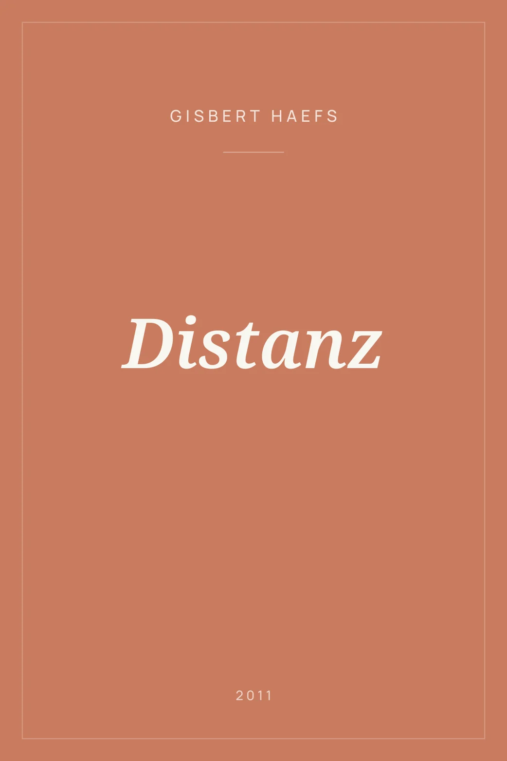 Portada de Distanz