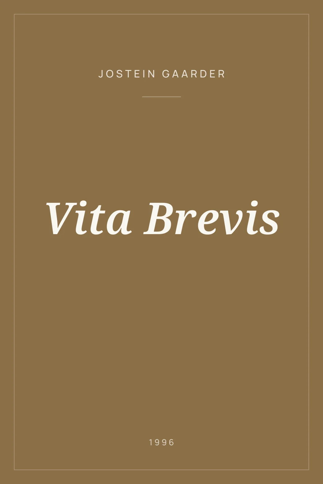 Portada de Vita Brevis