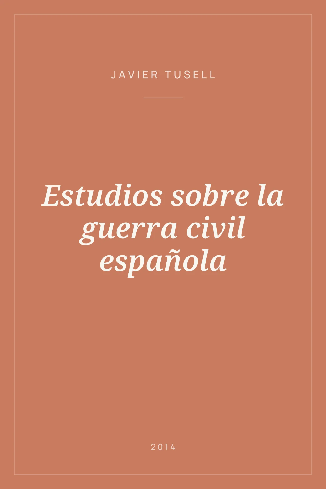 Portada de Estudios sobre la guerra civil española