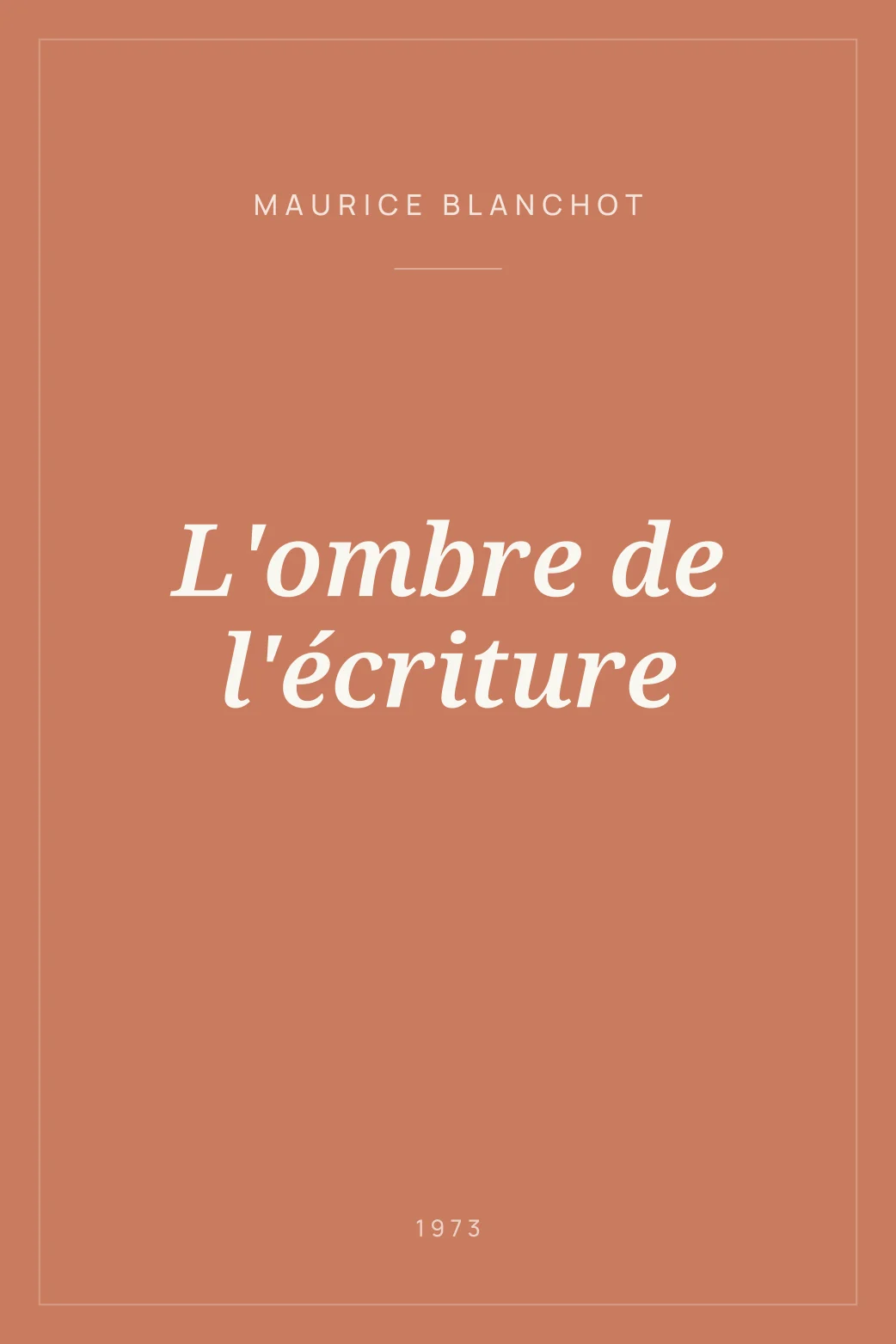 Portada de L'ombre de l'écriture