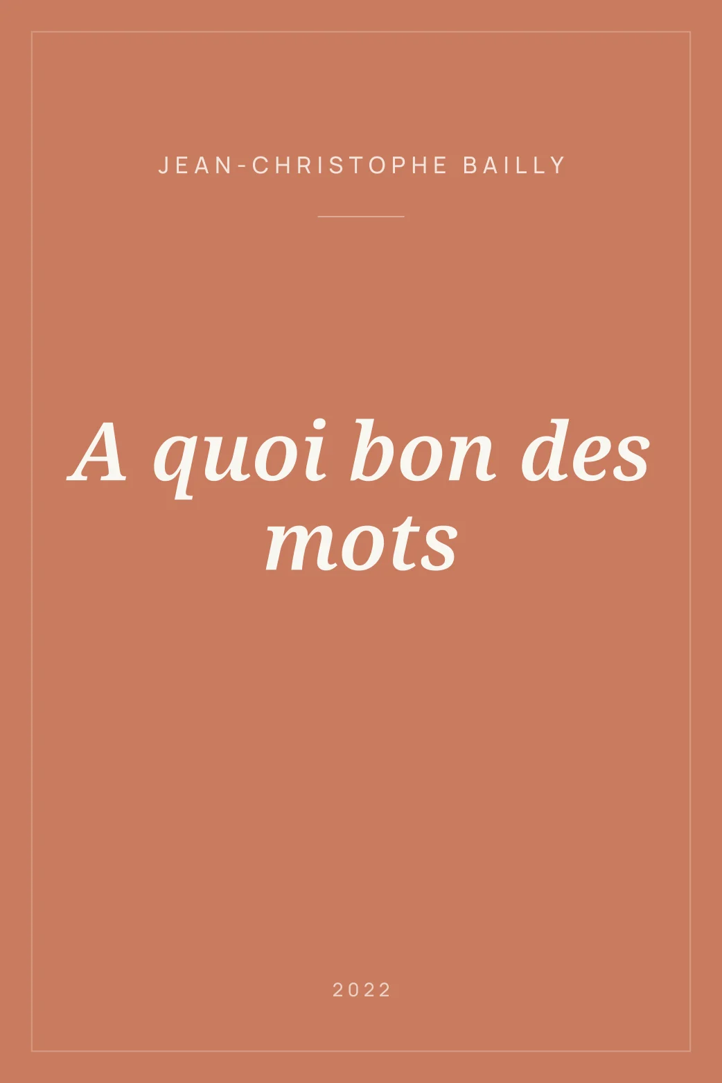 Portada de A quoi bon des mots