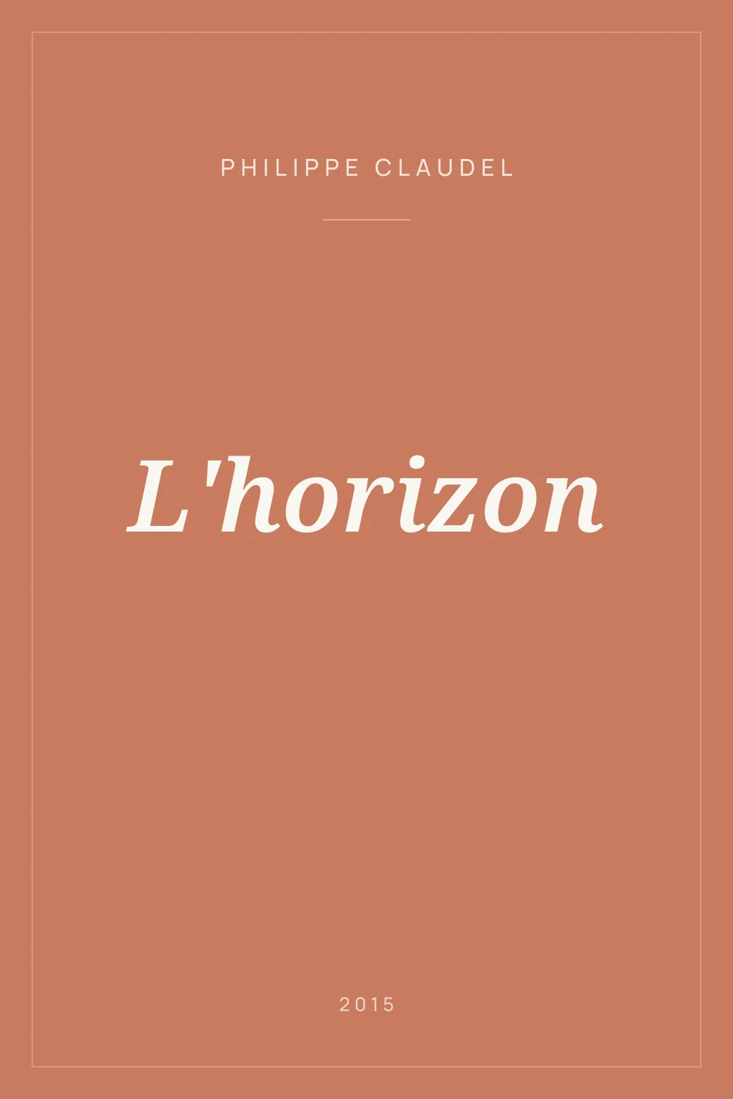 Portada de L'horizon