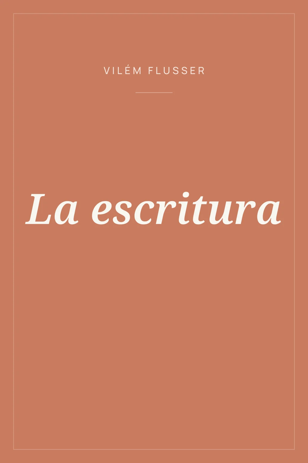 Portada de La escritura