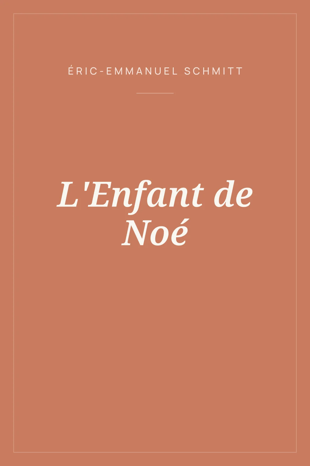Portada de L'Enfant de Noé
