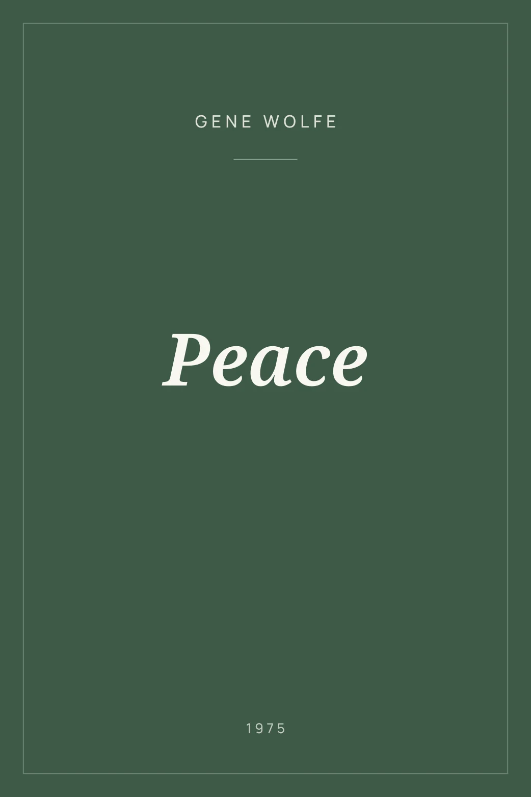 Portada de Peace