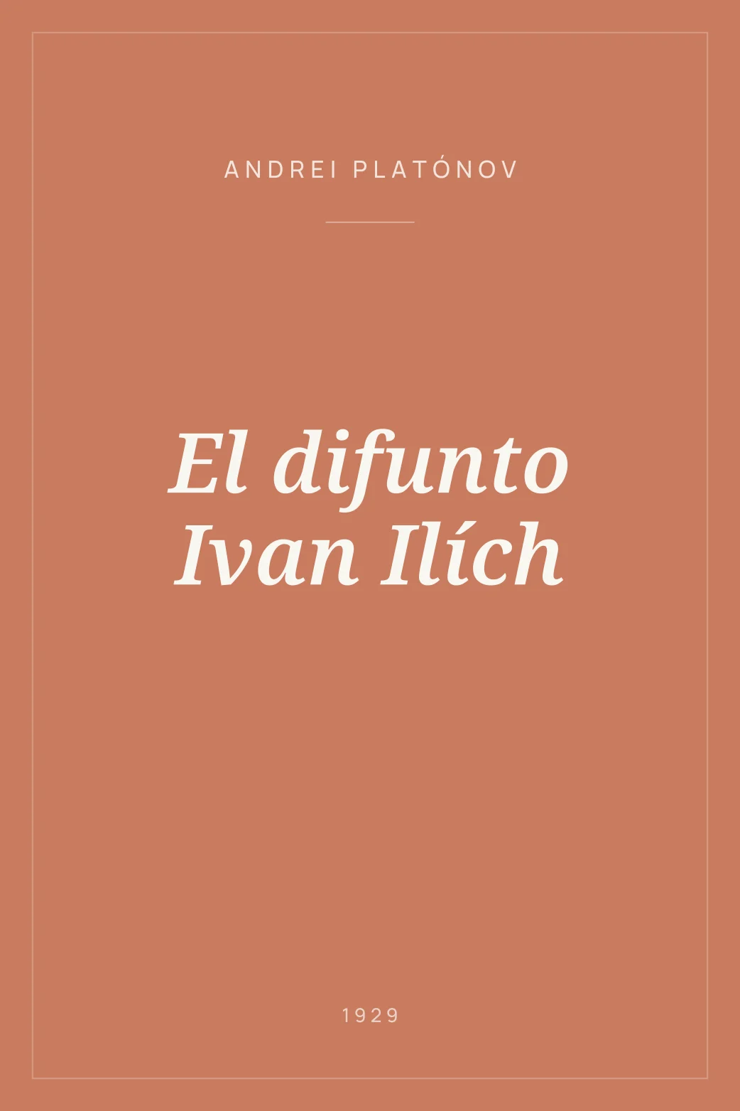 Portada de El difunto Ivan Ilích