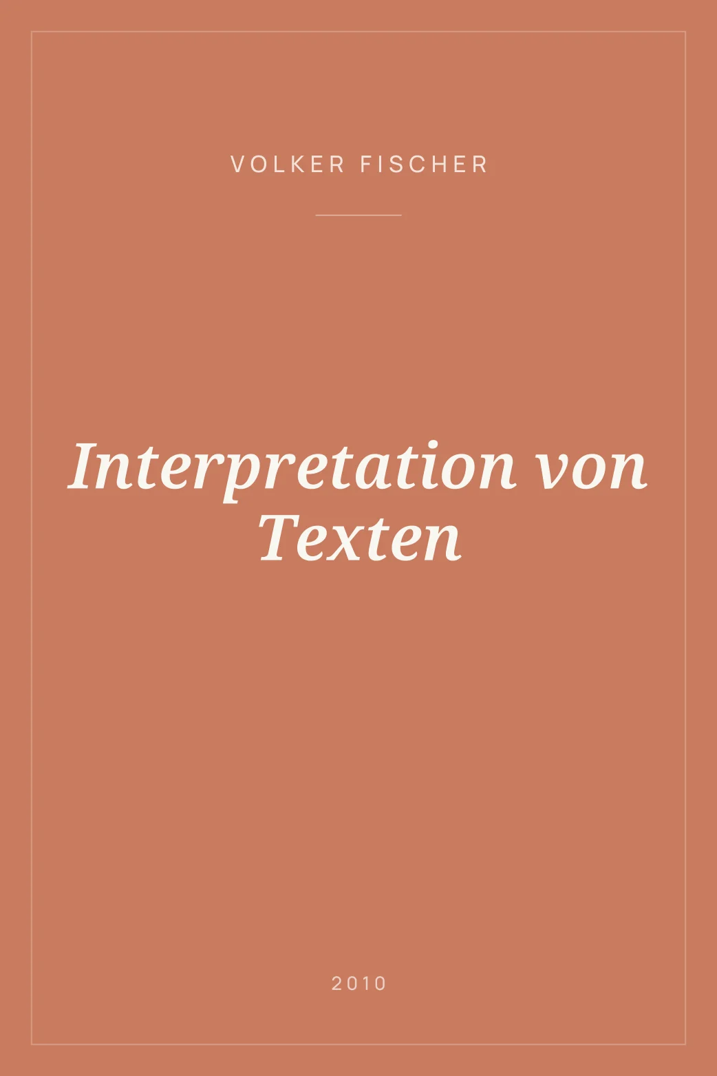 Portada de Interpretation von Texten