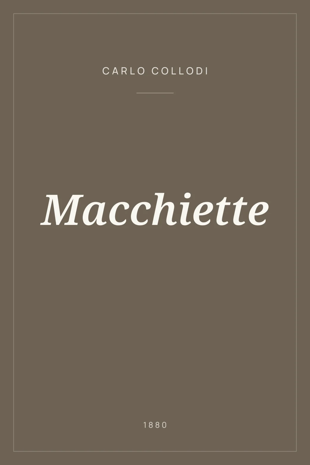 Portada de Macchiette
