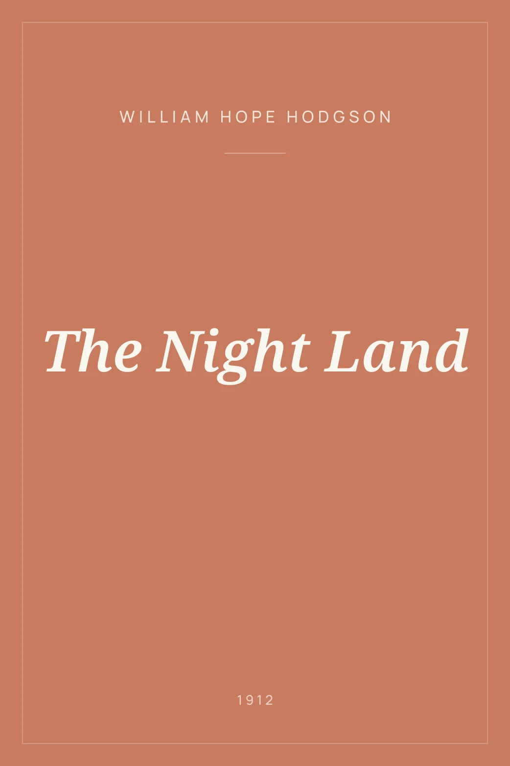 Portada de The Night Land