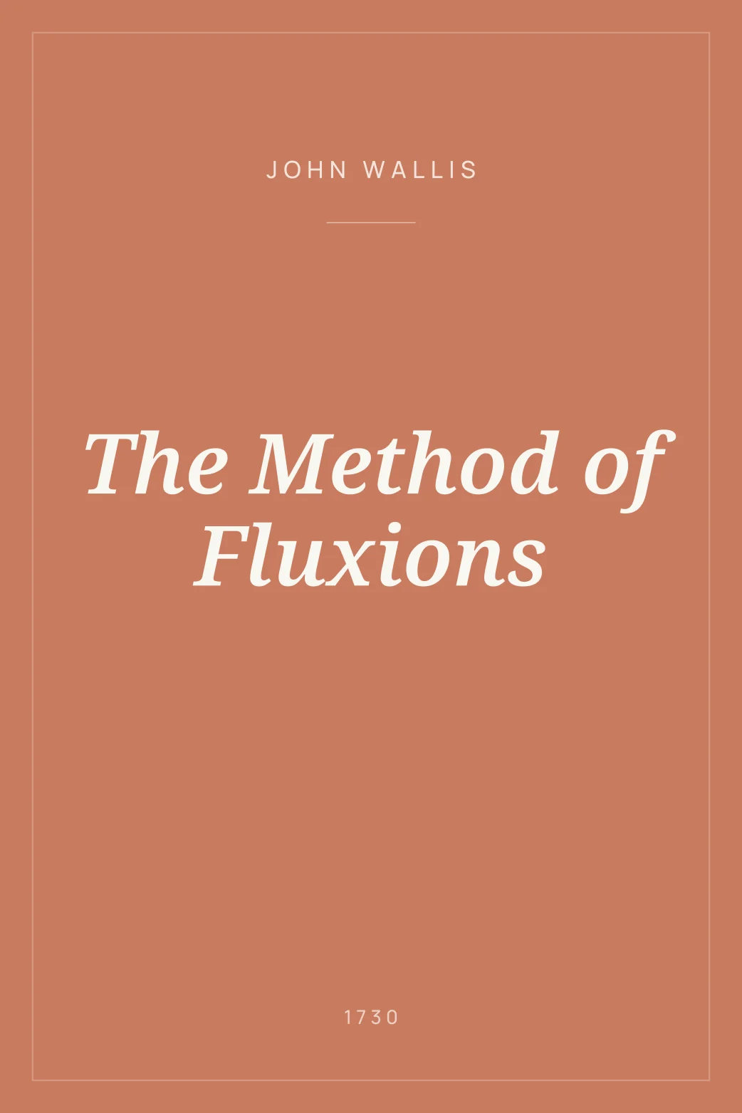 Portada de The Method of Fluxions