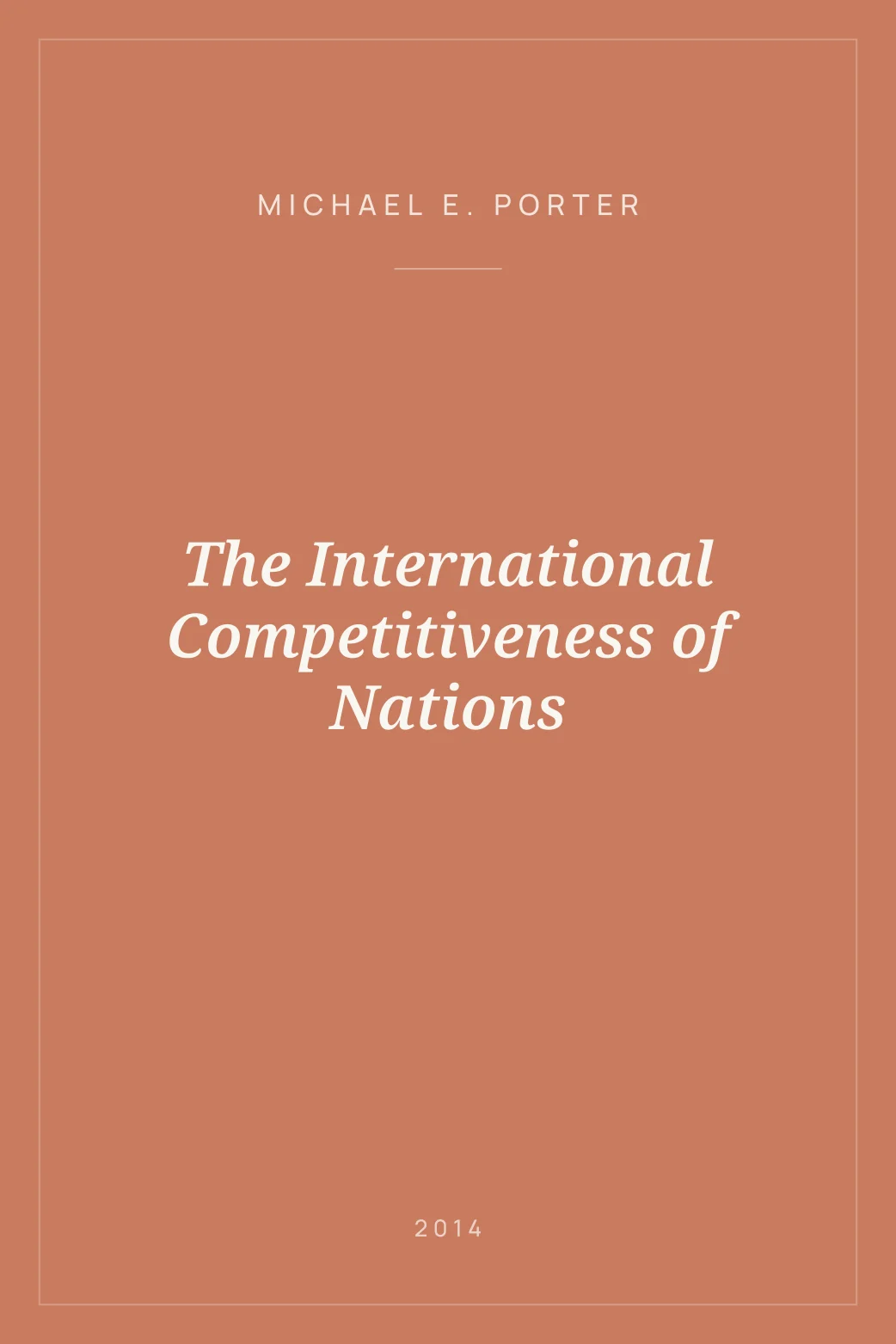 Portada de The International Competitiveness of Nations