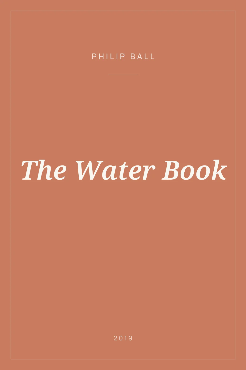 Portada de The Water Book