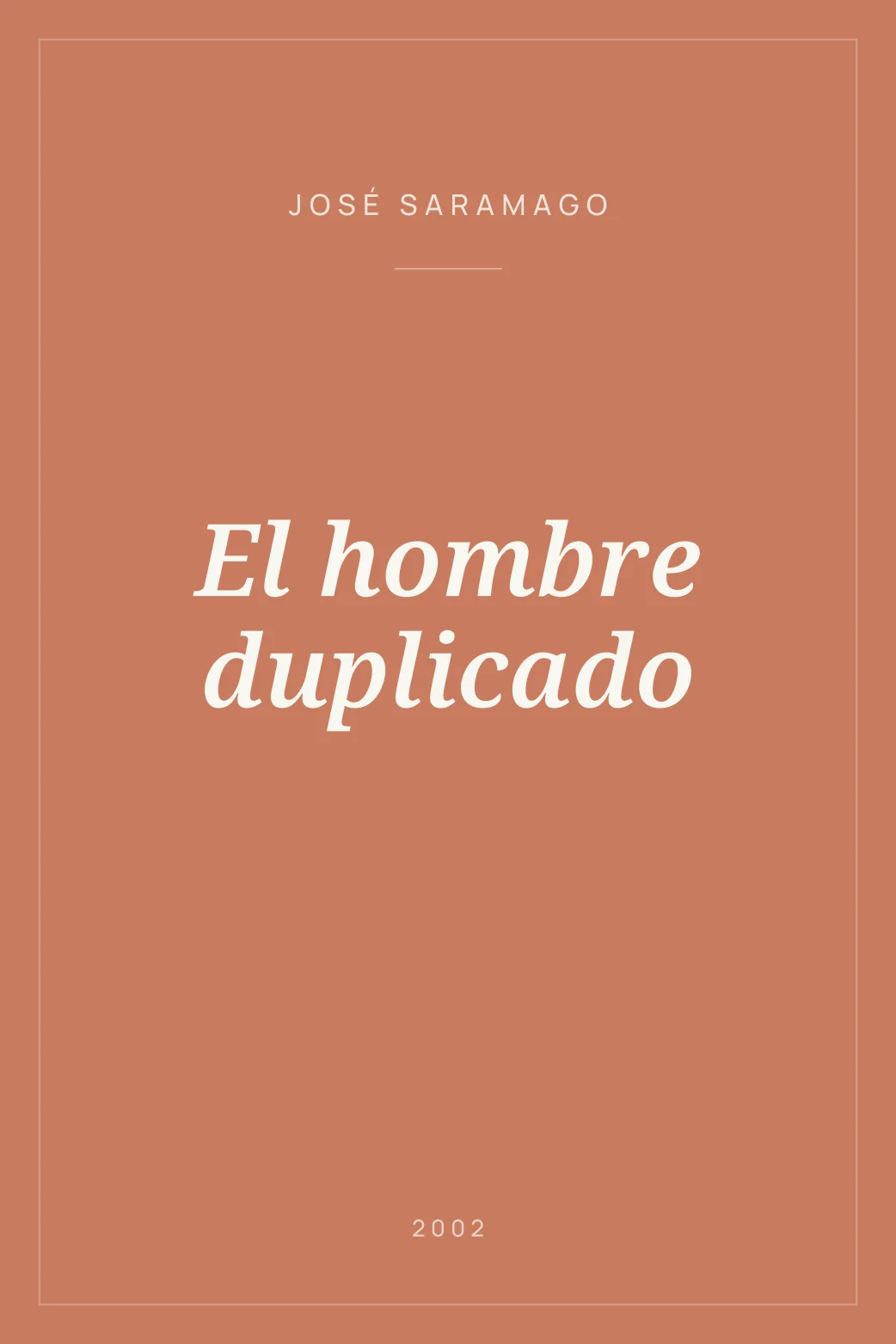 Portada de El hombre duplicado
