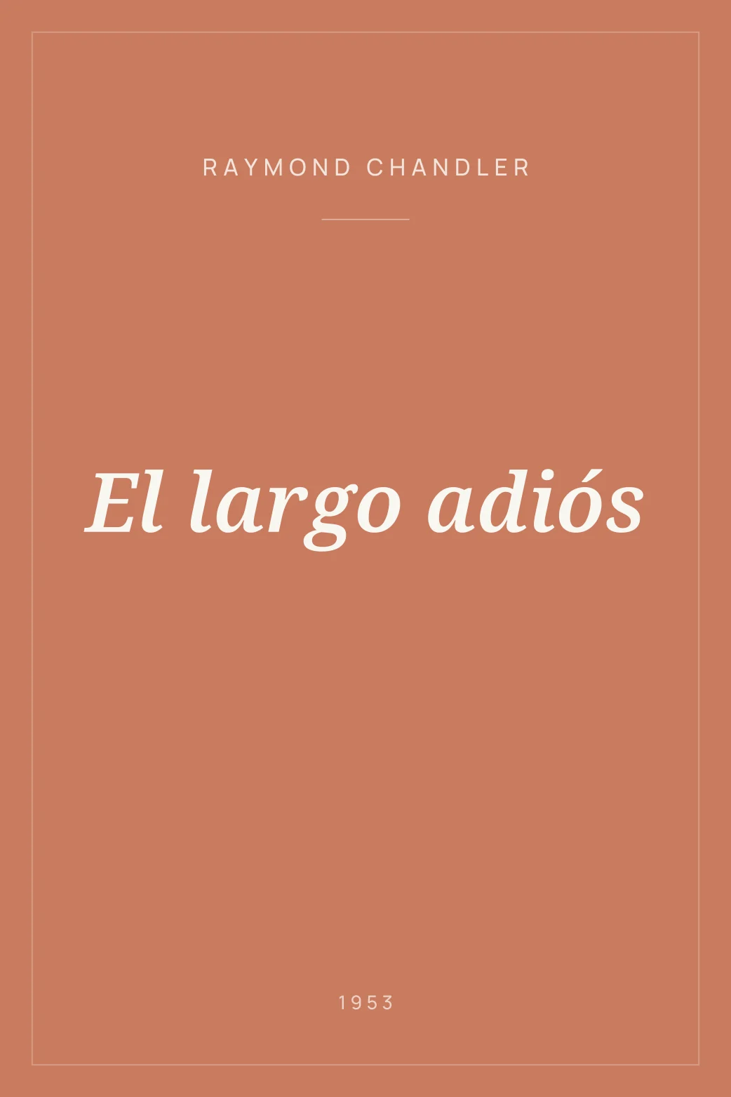 Portada de El largo adiós