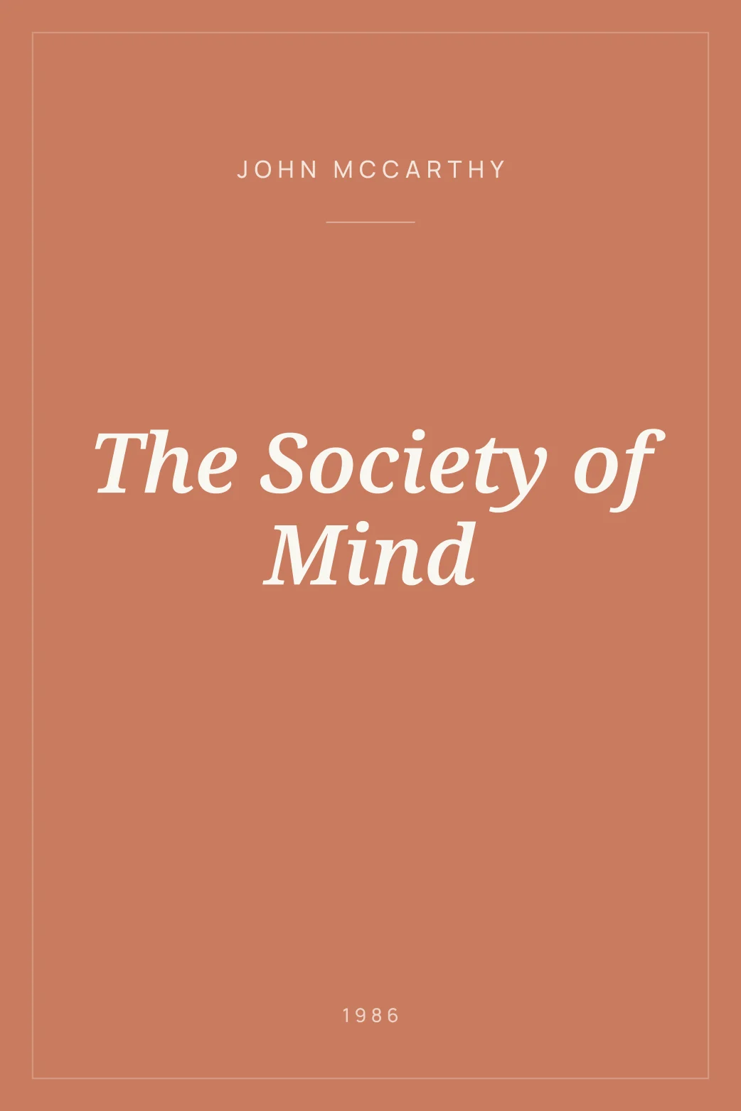 Portada de The Society of Mind