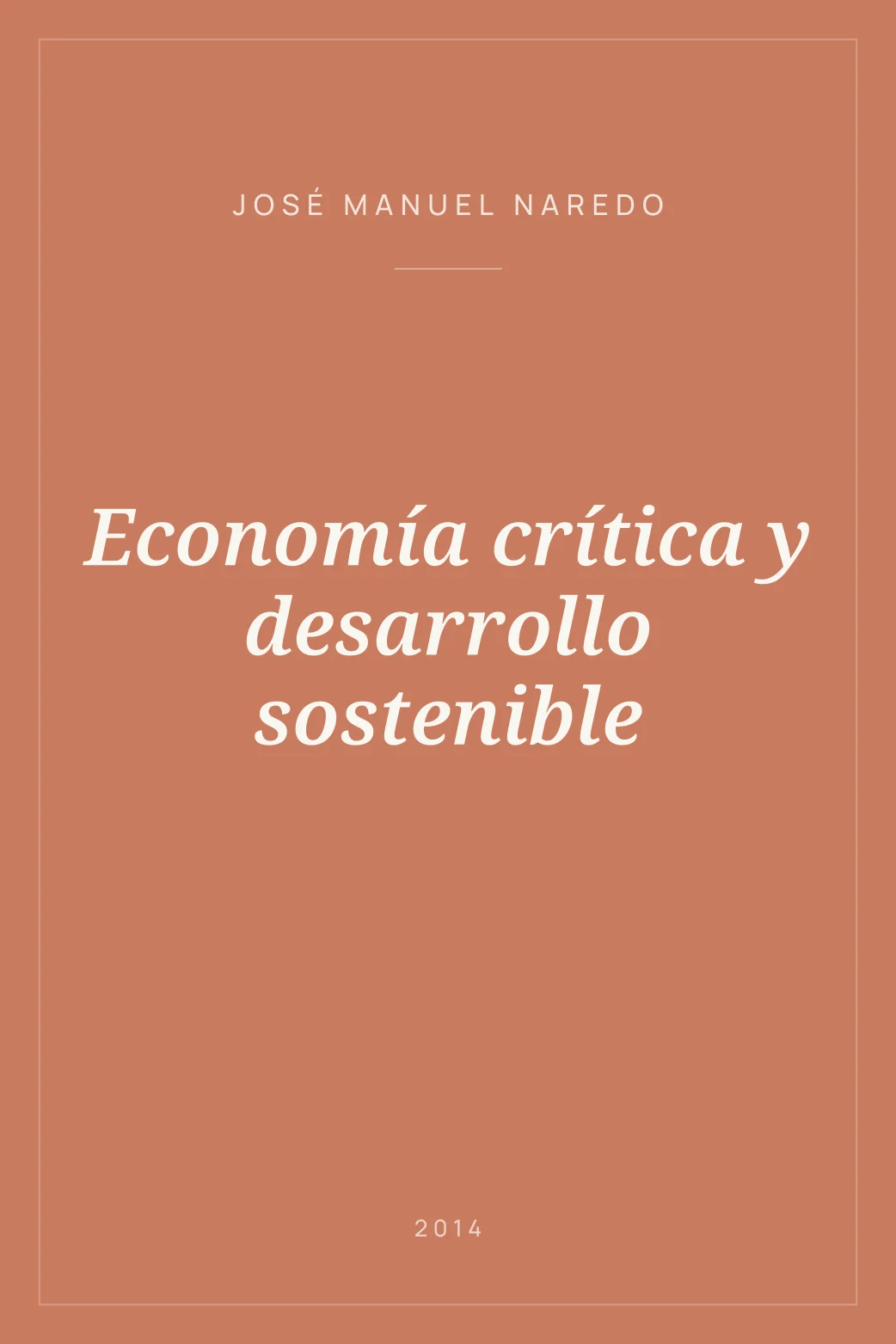 Portada de Economía crítica y desarrollo sostenible